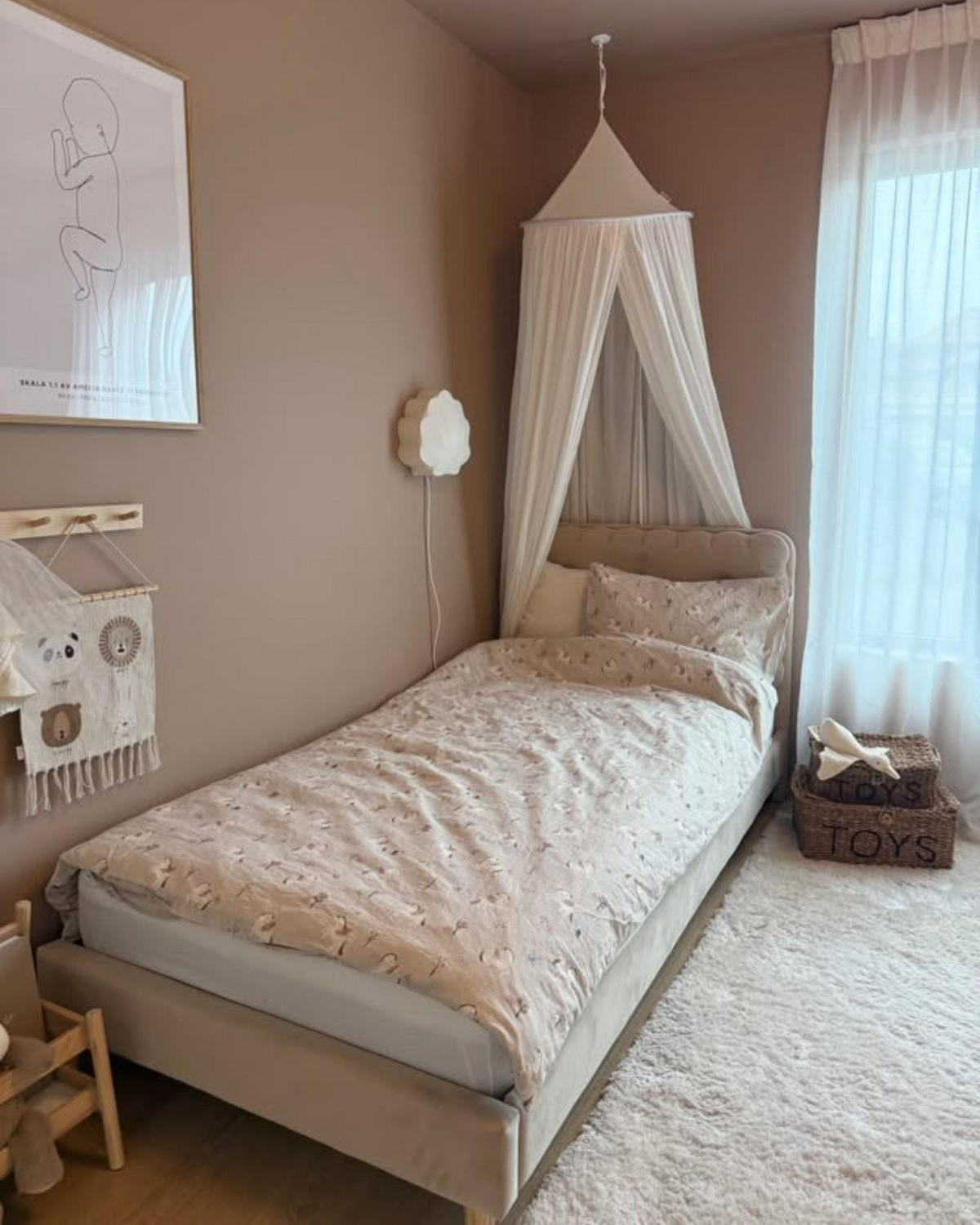 PAT cu somieră 90x200 cm bej Corsaint - bej, material textil (90/200cm) - Beliani