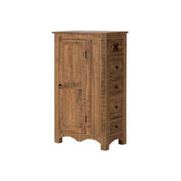 KOMMODE Akazie 70x40x120 natur versiegelt NATURE OF SPIRIT #258 - Braun, Holz (70/120/40cm) - Massivmoebel24