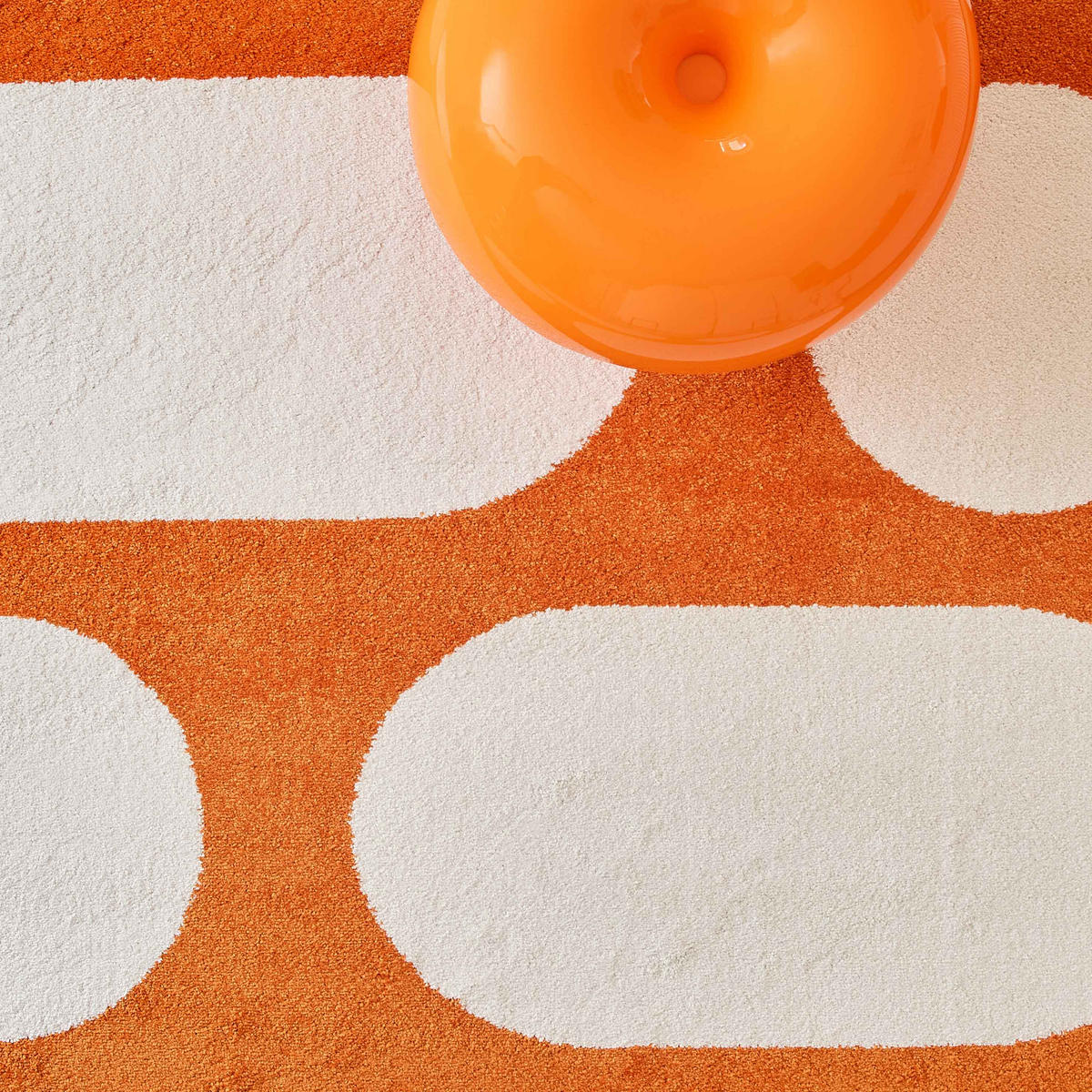 TEPPICH vintage geometrischer orange Groovy 160x230 cm - Orange, Textil (160/230cm) - Nazar Rugs