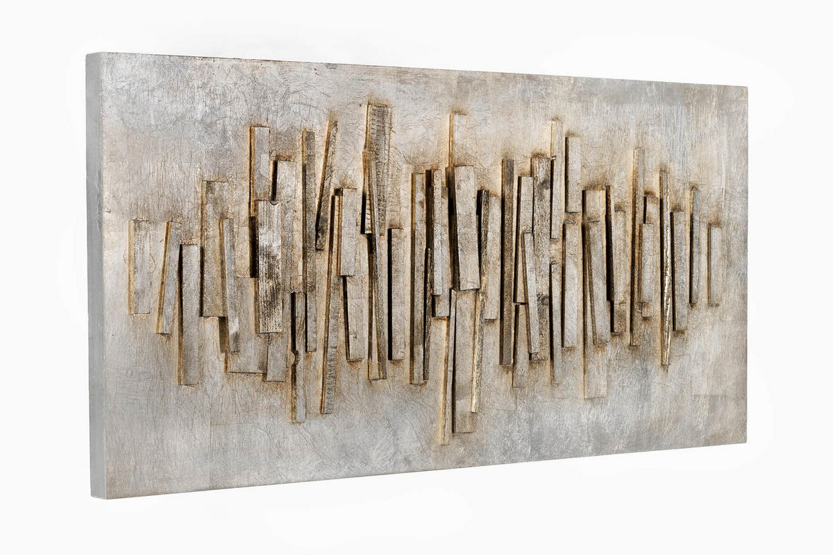 HOLZBILD Grau 100/50 cm - Grau, Holz (3/50cm) - KUNSTLOFT