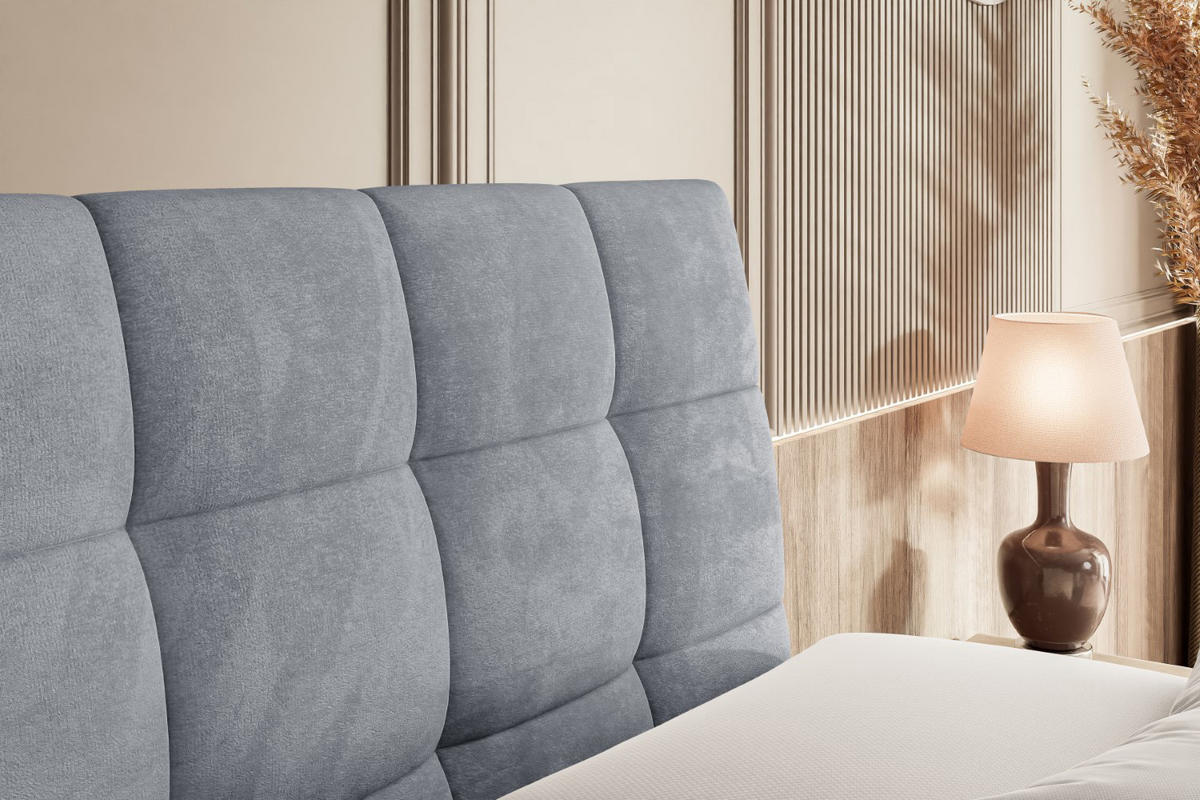 BOXSPRINGBETT BRUGO-Z KING - 120 x 200 - H3/H4 - Grau - Grau, Holzwerkstoff (120/200cm) - ALTDECOR