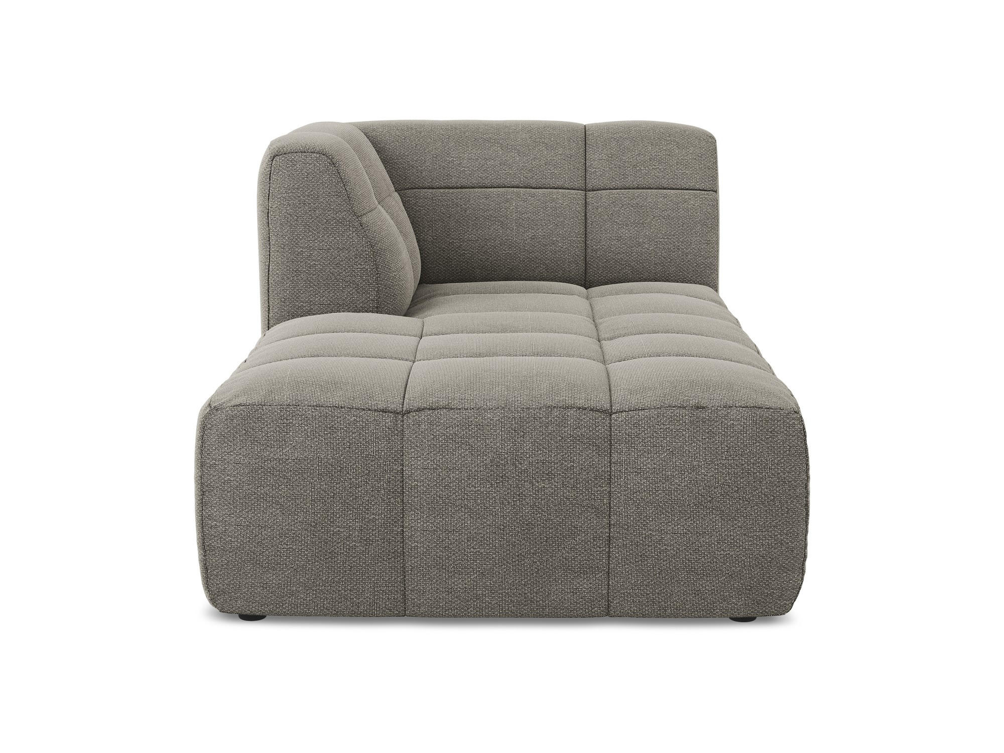 SOFAELEMENT Links Bouclé Stoff Grau - Schwarz/Grau, Holzwerkstoff/Kunststoff (101/77/175cm) - Makamii