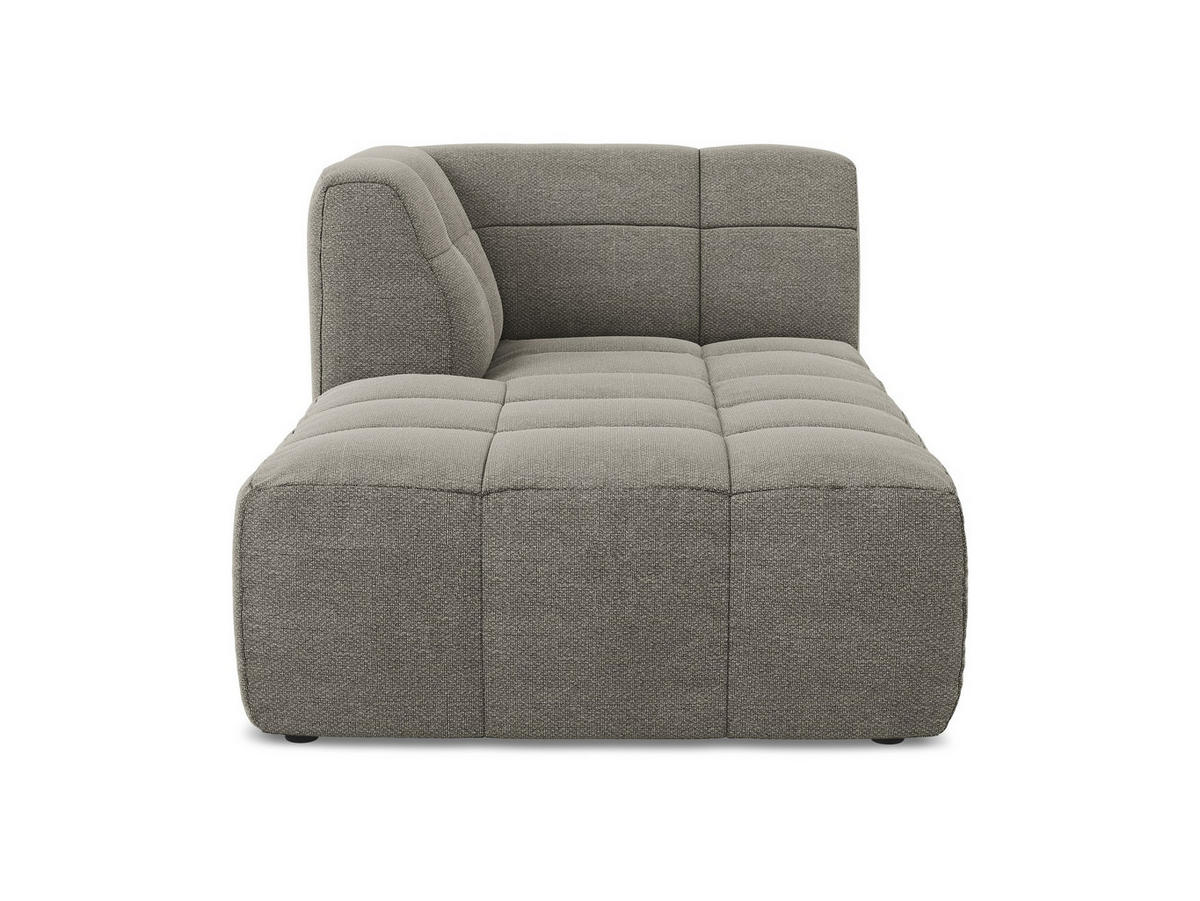 SOFAELEMENT Links Bouclé Stoff Grau - Schwarz/Grau, Holzwerkstoff/Kunststoff (101/77/175cm) - Makamii