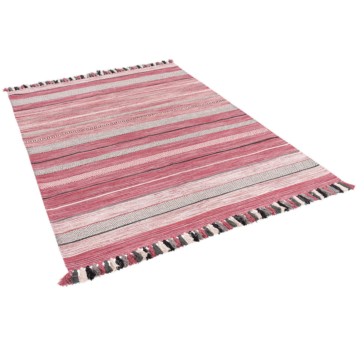 NATUR TEPPICH KELIM KALLEEN - Rosa, Textil (70/140cm) - Pergamon