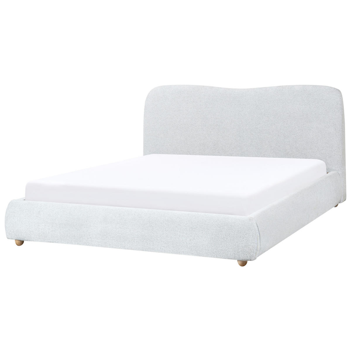 BETT mit Stauraum 160x200 cm Grau Blagnac - Hellgrau, Textil (160/200cm) - Beliani