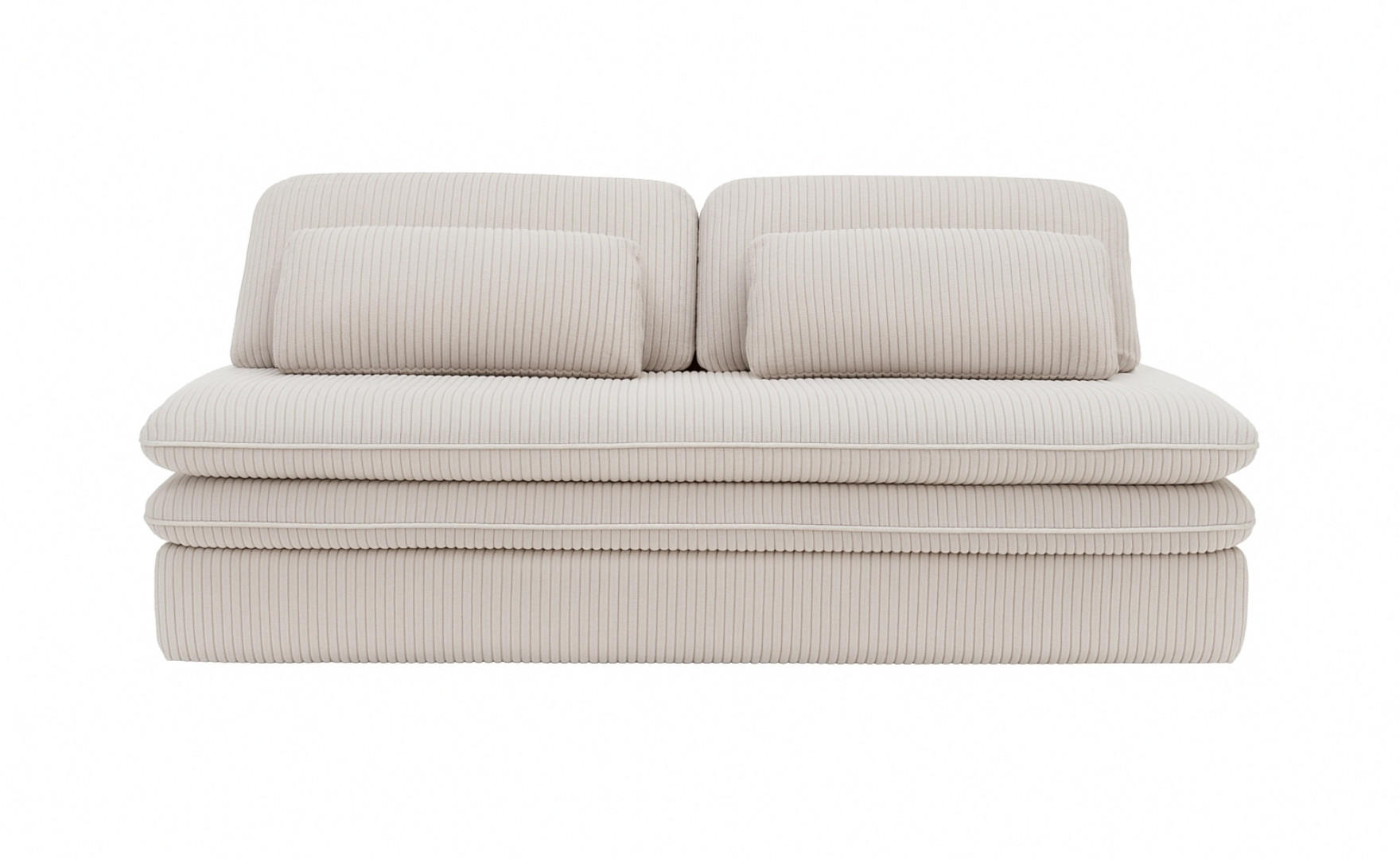 SCHLAFSOFA Mit Bettkasten OLIA, Stoff Poso, Beige - Beige, Holz (190/75/90cm) - Kaiser Möbel