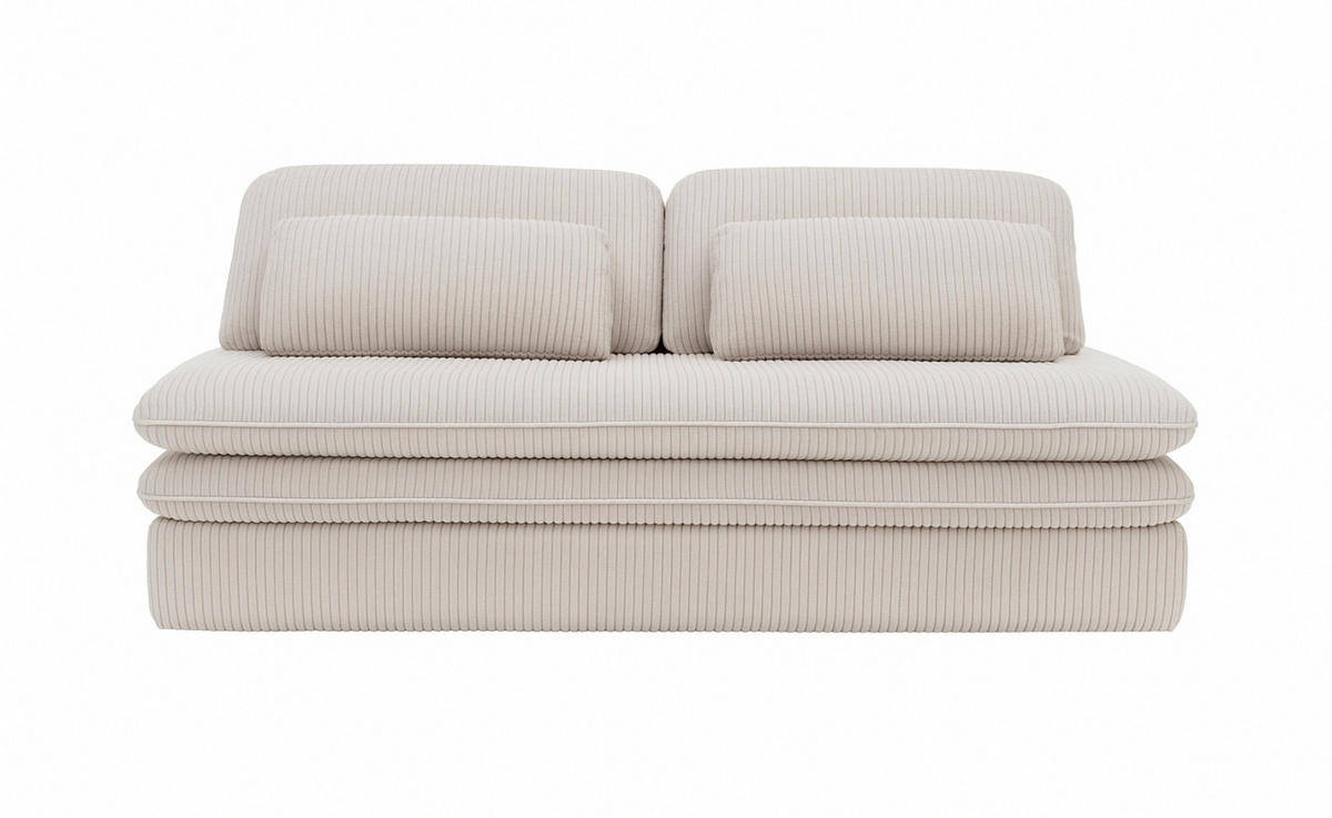 SCHLAFSOFA Mit Bettkasten OLIA, Stoff Poso, Beige - Beige, Holz (190/75/90cm) - Kaiser Möbel
