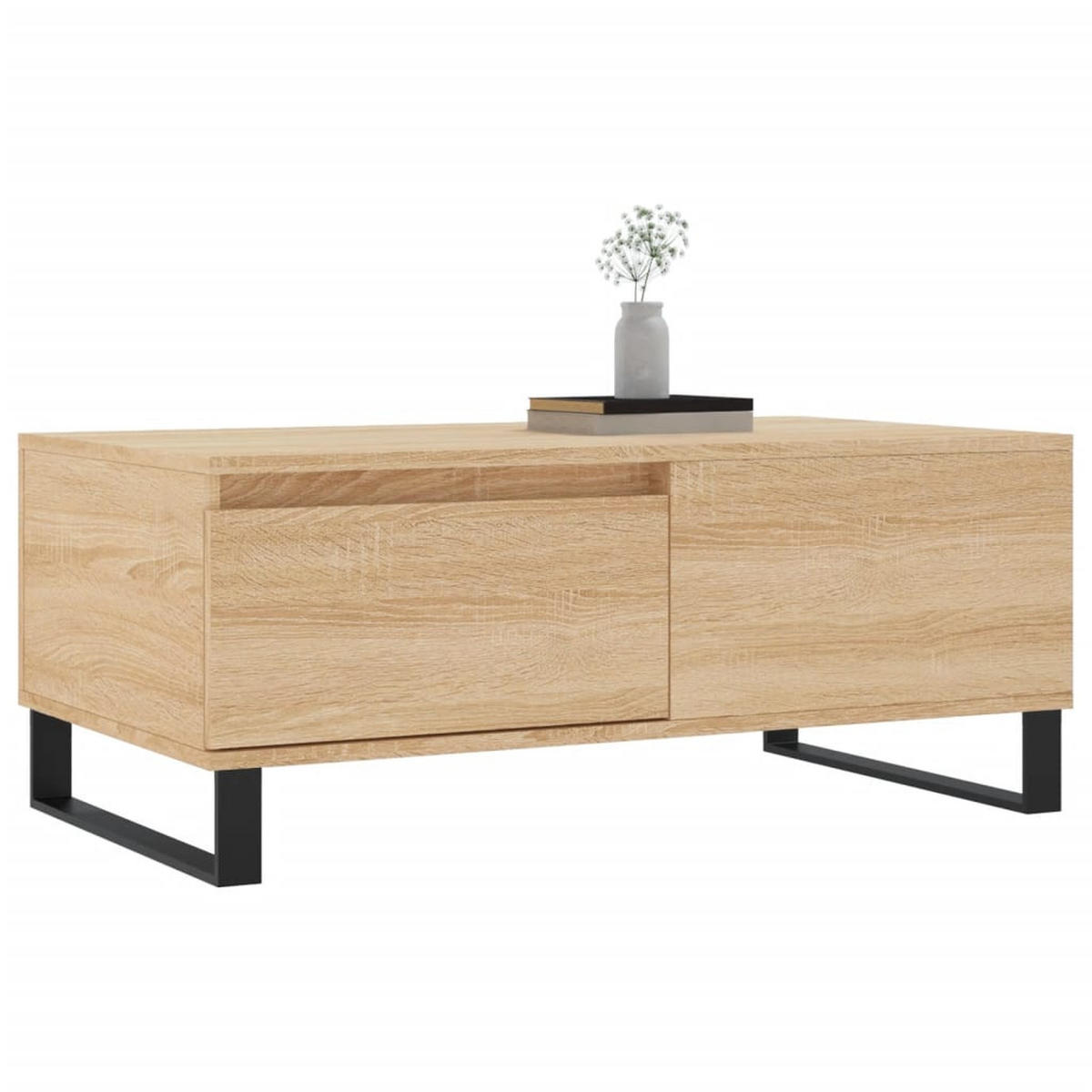COUCHTISCH Sonoma-Eiche 90x50x36,5 cm Holzwerkstoff - Braun, Holzwerkstoff (90/50/36.5cm) - furnicato