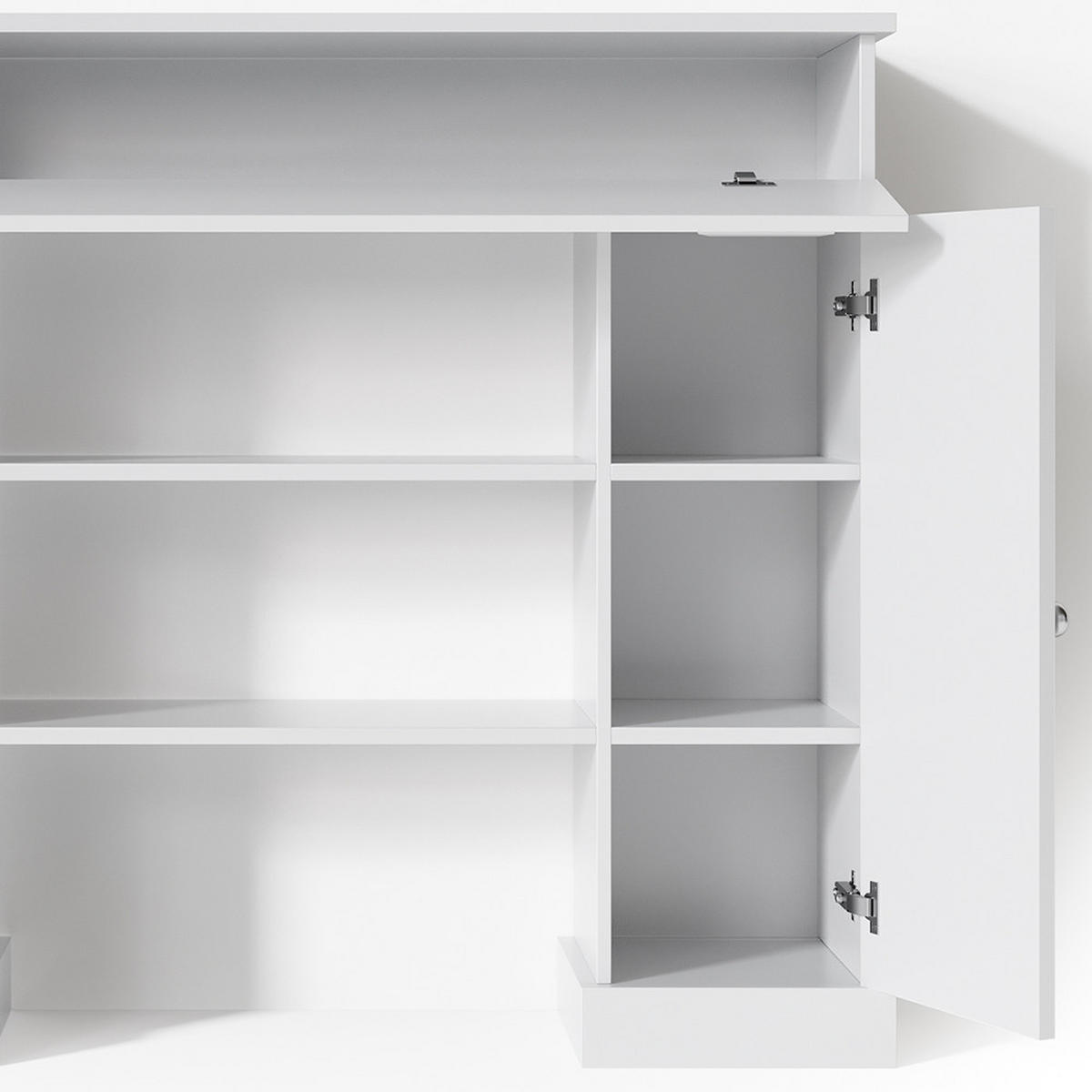 KAMINUMRANDUNG Weiß 119.5 x 103 cm - Weiß, Holzwerkstoff (119.5/103/27.3cm) - Vicco