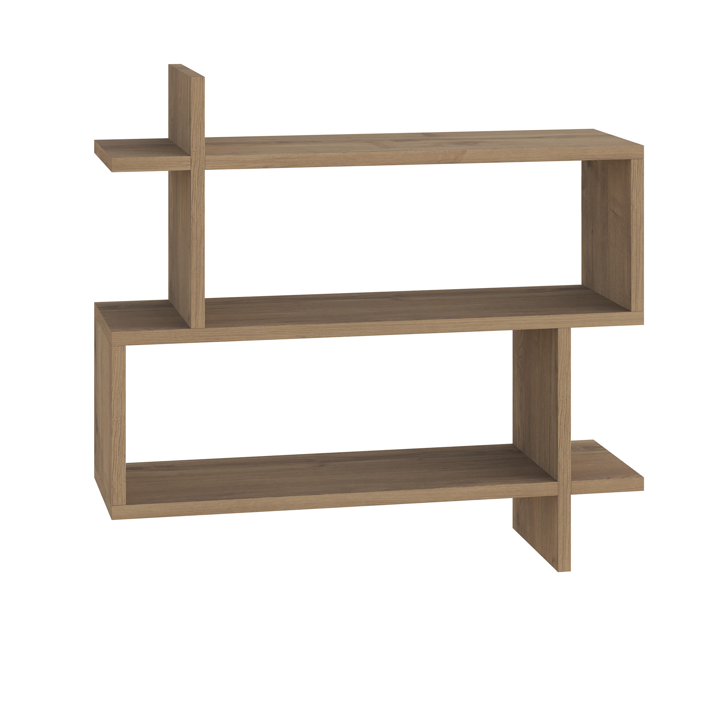 Decortie Wandregal Walnuss 70x65.5x22 cm