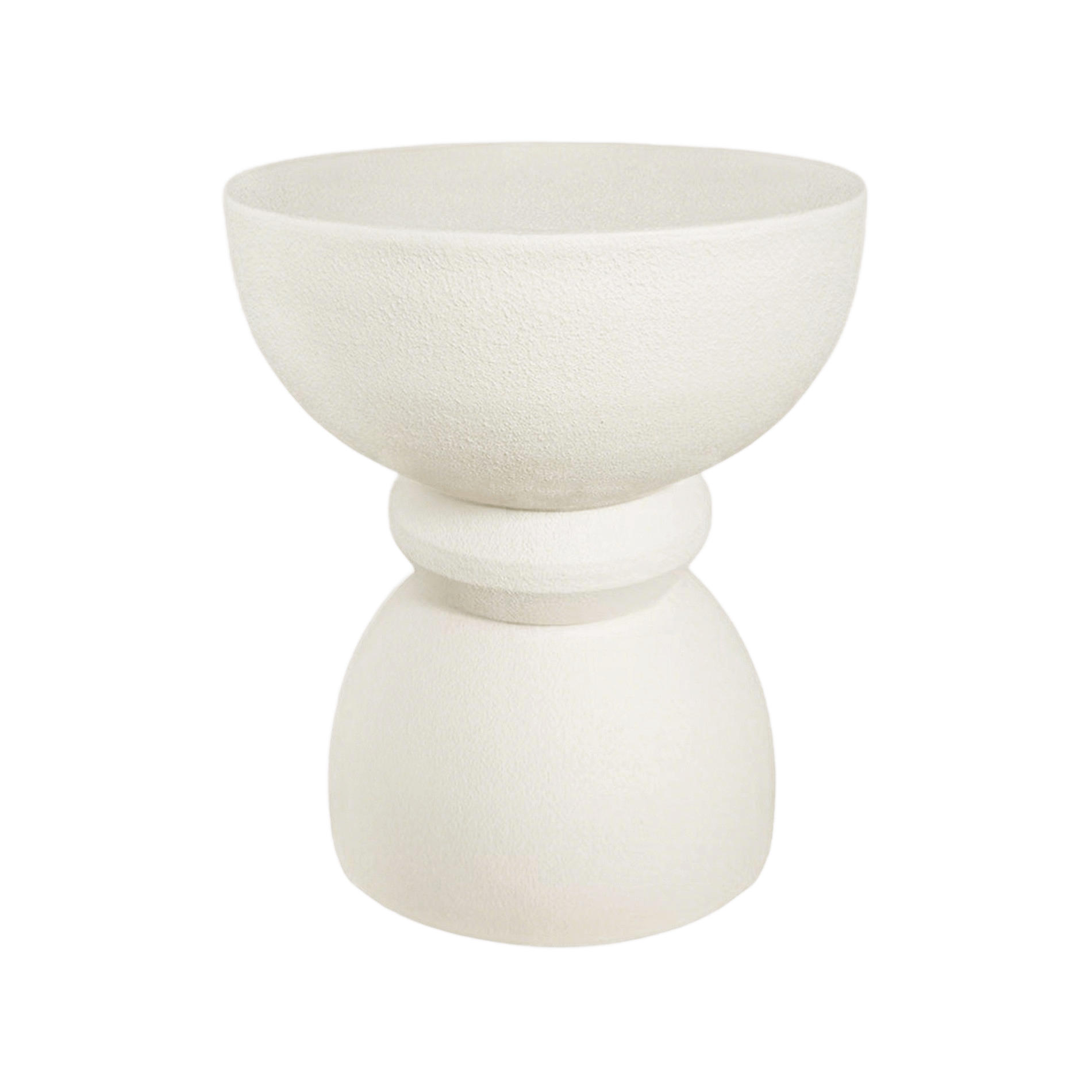 BEISTELLTISCH Weiß 35/35/42,5 cm - Weiß, Stein (36/36/42.5cm) - Mobili Rebecca