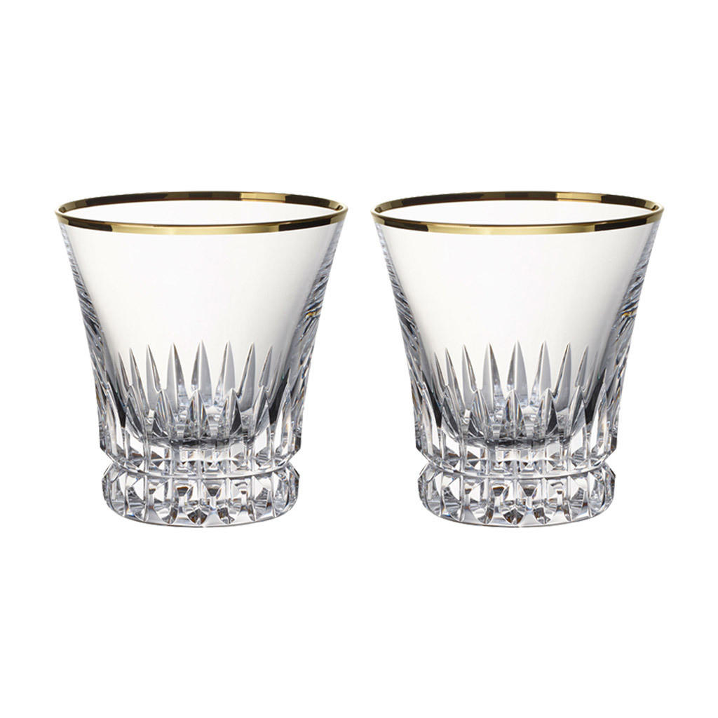 WASSERGLÄSER Grand Royal Gold transparent-gold 200 ml 2er Set - Transparent/Goldfarben, Glas (0.2L) - Villeroy & Boch