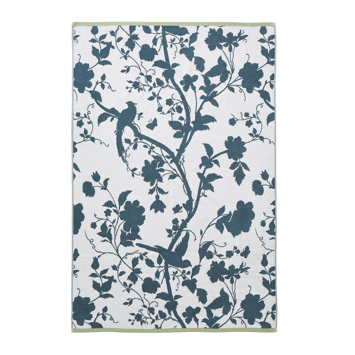 BADETUCH Oriental Garden Dusky Seaspray - Weiß/Dunkelblau, Textil (150/100cm) - LAURA ASHLEY