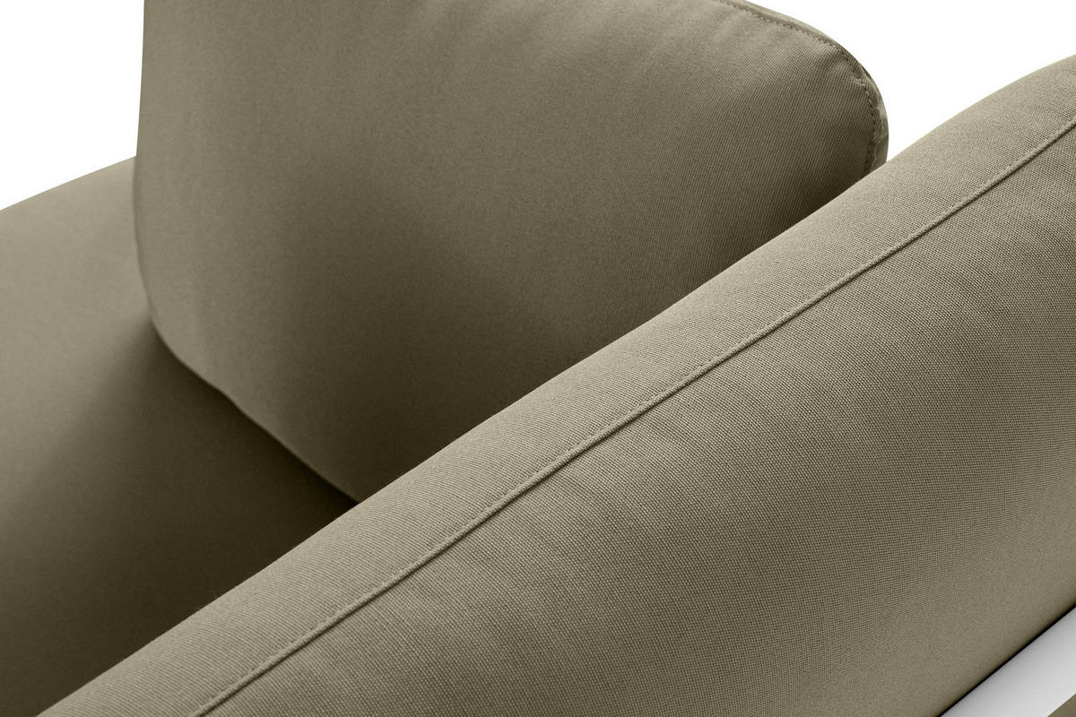 GARTENSESSEL RAMBE inkl. Auflagen, Stahlgestell, Modern, Weiß/Beige - Beige/Weiß, Textil/Metall (79/80/80cm) - KONSIMO®