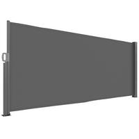 SEITENMARKISE ausziehbar blickdicht Sichtschutz mit Wandhalterung Dunkelgrau - Dunkelgrau, Metall (1/140cm) - Outsunny