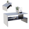 COUCHTISCH Holzwerkstoff rechteckig stabil Dunkelgrau 50/45/93cm - Dunkelgrau/Schwarz, Holzwerkstoff (50/93/45cm) - CraftPAK