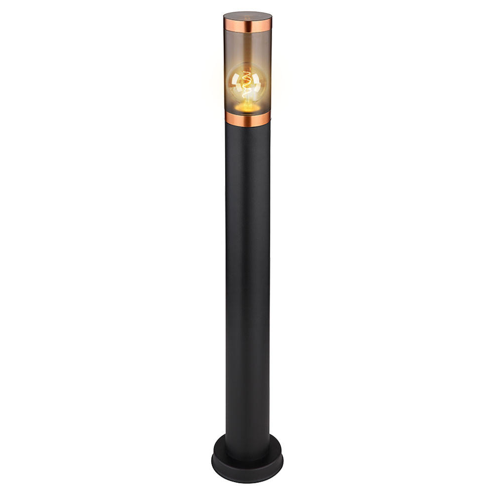 LED WEGLEUCHTE Edelstahl Schwarz - Schwarz, Metall (12.7/12.7/80cm) - Globo Lighting