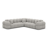 COUCH Monteverde L-Form Hellgrau Strukturstoff - Hellgrau, Textil (253/253cm)