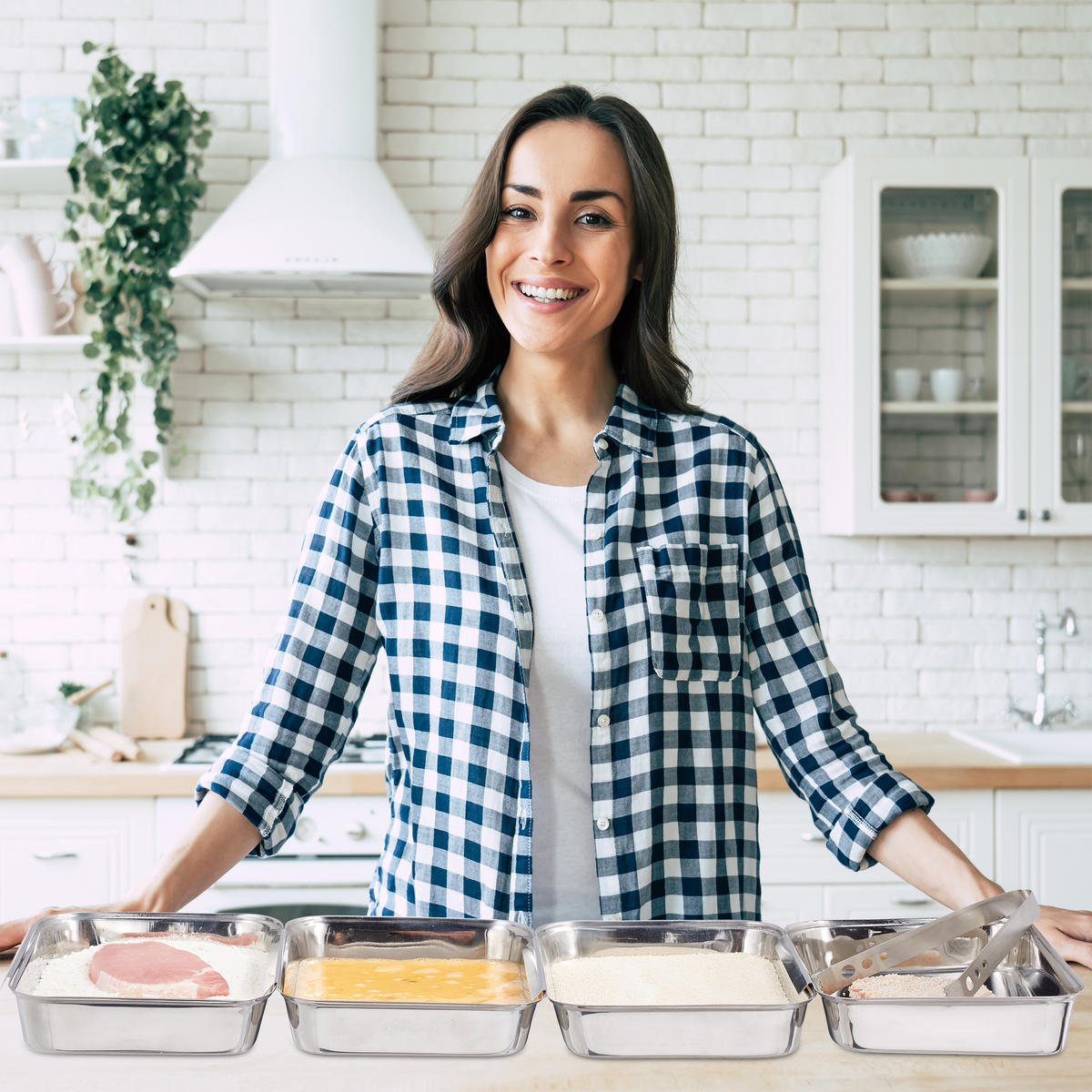 PANIERSTRASSE - Silberfarben, Metall (23/17/4cm) - Relaxdays