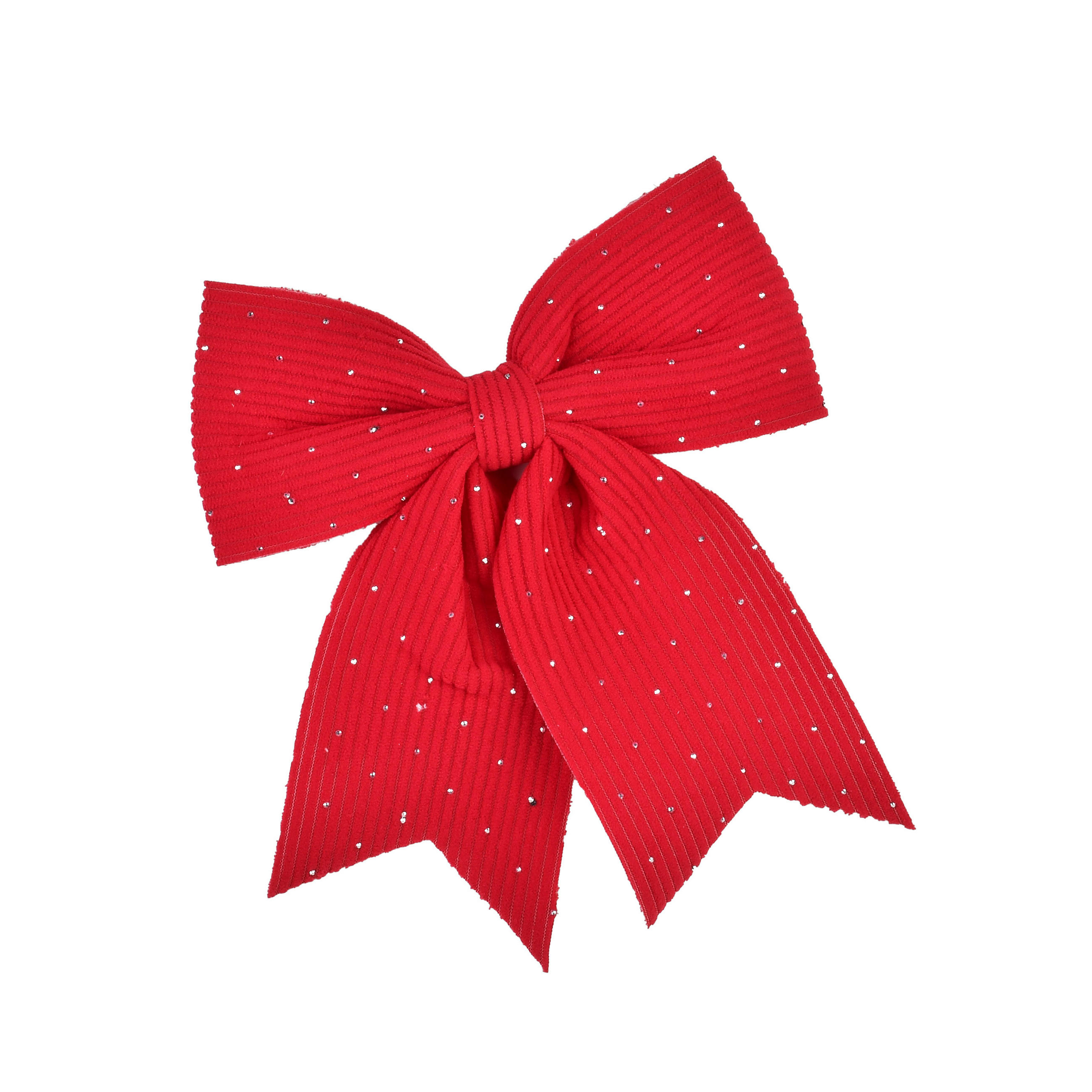 SCHLEIFE Santa Lila Rot 18x18x20 cm Kunststoff - Rot, Kunststoff (18/20/18cm) - Mondex