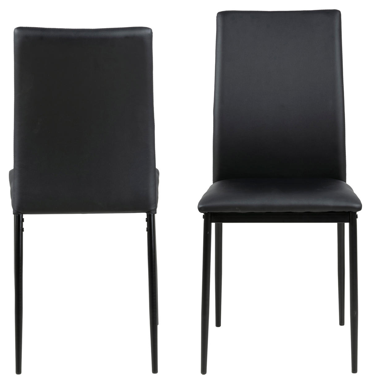 STUHL 4er-Set schwarz - Schwarz, Holzwerkstoff (44/92/53cm) - ebuy24