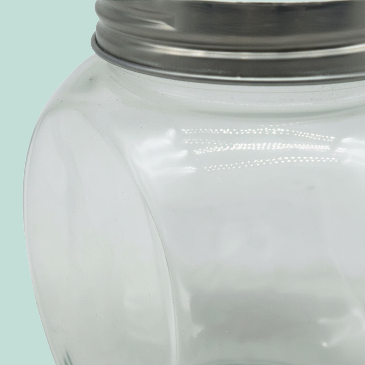 2XDÓZY na cukríky - priehľadné, kov/plast (17.5/18/12.5cm) - Relaxdays