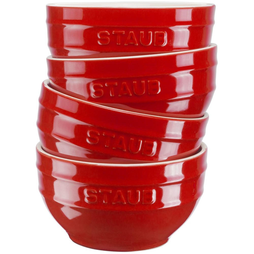 KÜCHENSCHÜSSEL Rot 12/12/6.1 cm 405115410 - Rot, Keramik (12cm) - Staub