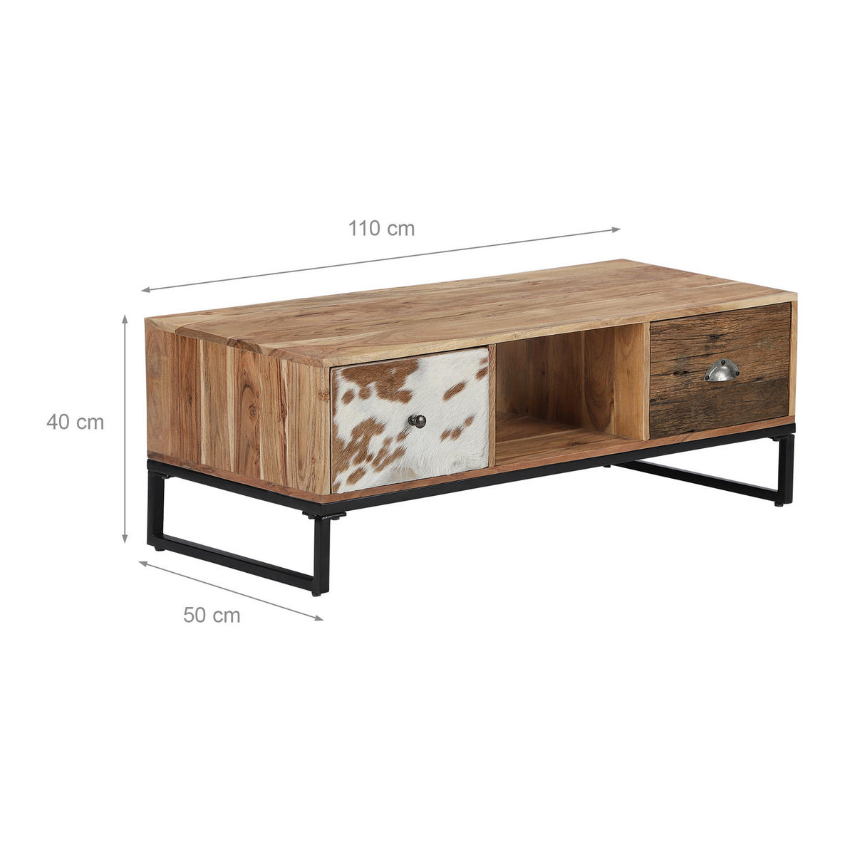 TV-LOWBOARD - Braun, Holz (50/40/110cm) - WOMO-DESIGN