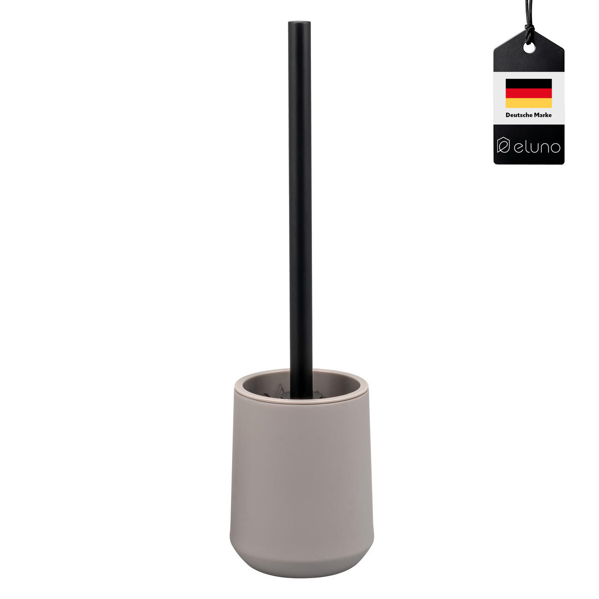 WC-GARNITUR TESERO, Kunststoff, taupe - Taupe, Kunststoff (10.5/39.5/10.5cm) - eluno