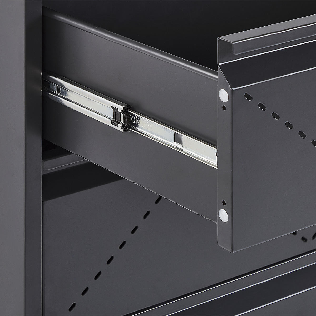 KOMMODE schwarz 4 Schubladen Matana - Schwarz, Metall (80/102/40cm) - Beliani