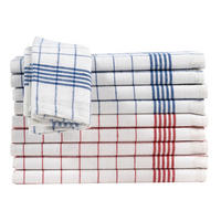 GESCHIRRTÜCHER 50x70 cm im 20er Set aus 100% Baumwolle, Küchentücher Rot Blau - Weiß, Textil (50/70cm) - Carpe Sonno