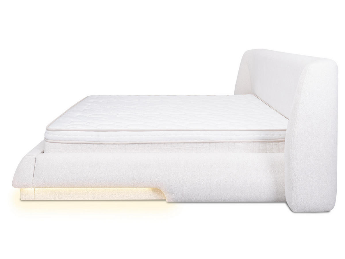 POLSTERBETT Moon Off-White 180/200 cm Boucle mit Bettkasten - Creme, Textil (180/200cm) - wonello