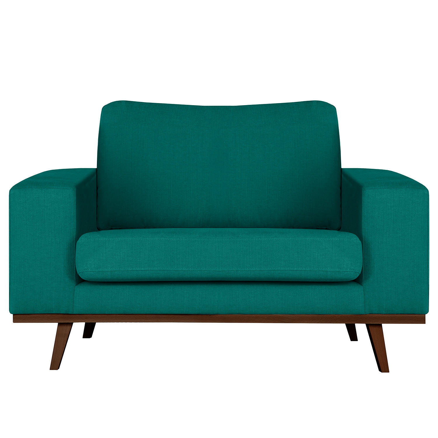 SESSEL - Buchefarben/Petrol, Textil (122/81/88cm) - home24