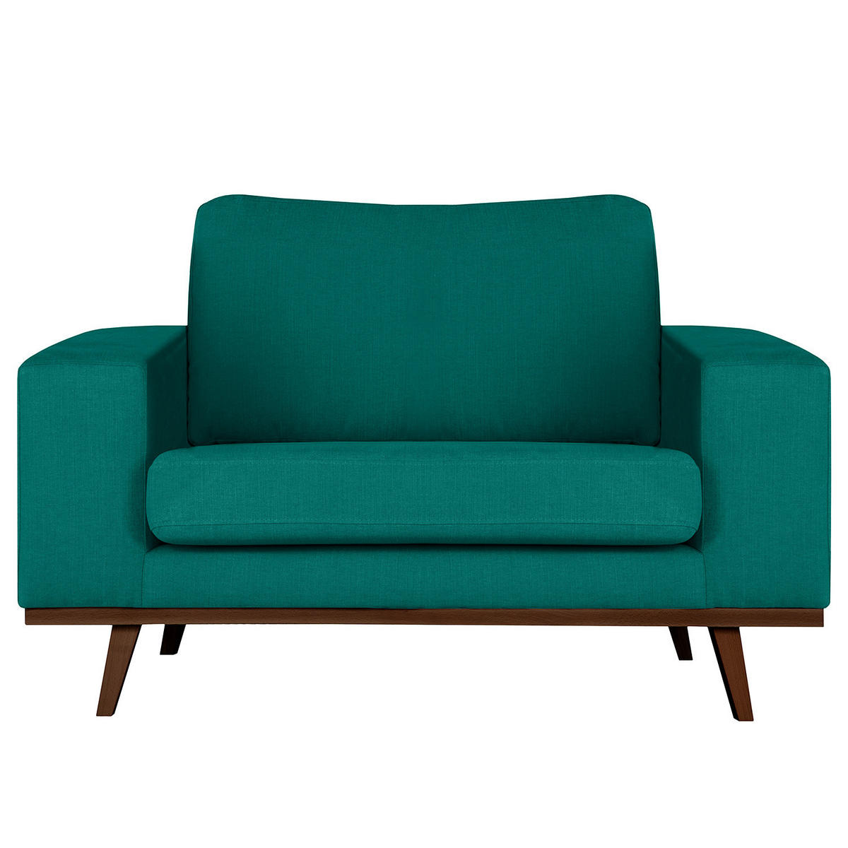 SESSEL - Buchefarben/Petrol, Textil (122/81/88cm) - home24