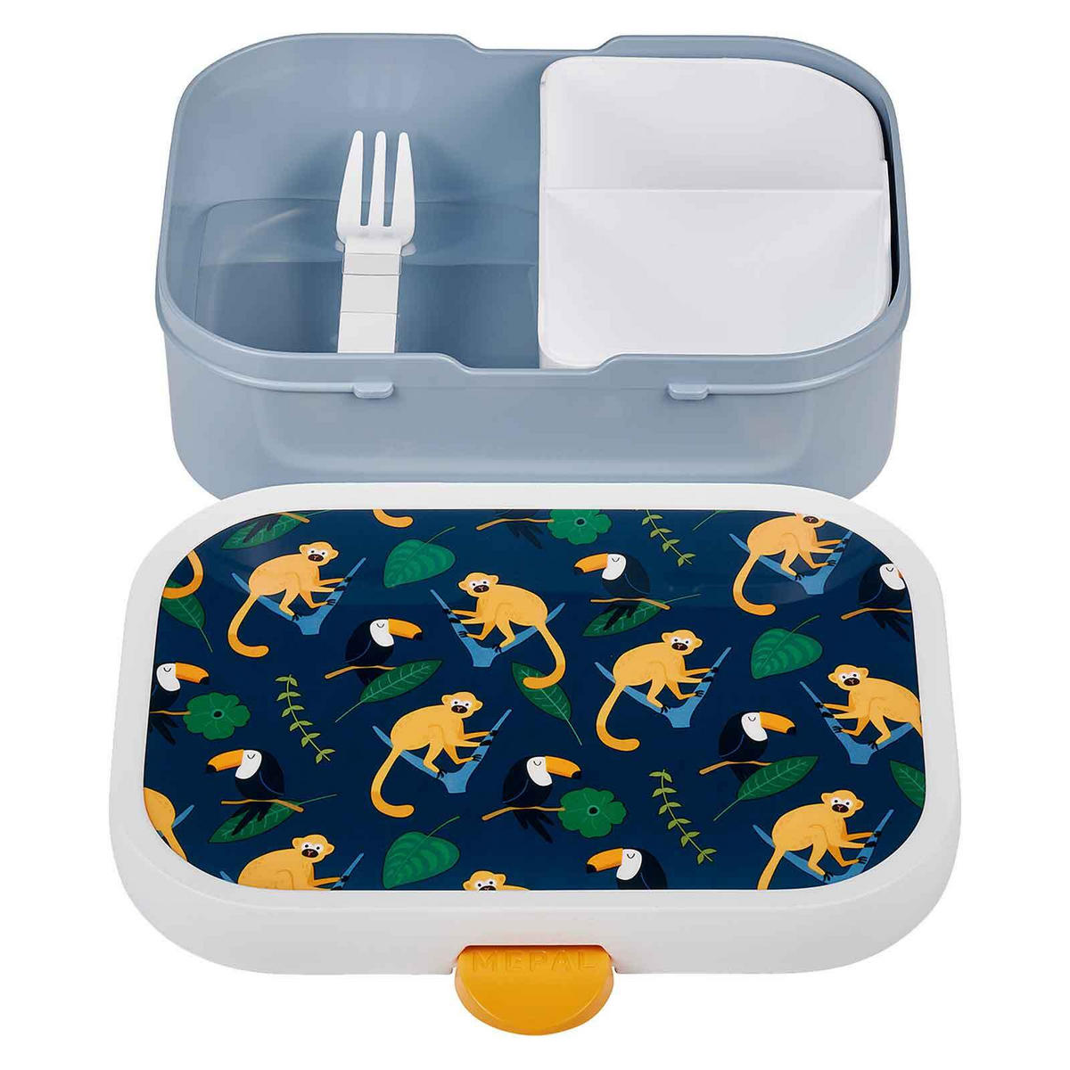 BROTDOSE + VERSCHLUSSBECHER Campus Jungle 300 ml + 700 ml 2er Set - Dunkelblau, Kunststoff (7.5/18.8/20.5cm) - Mepal