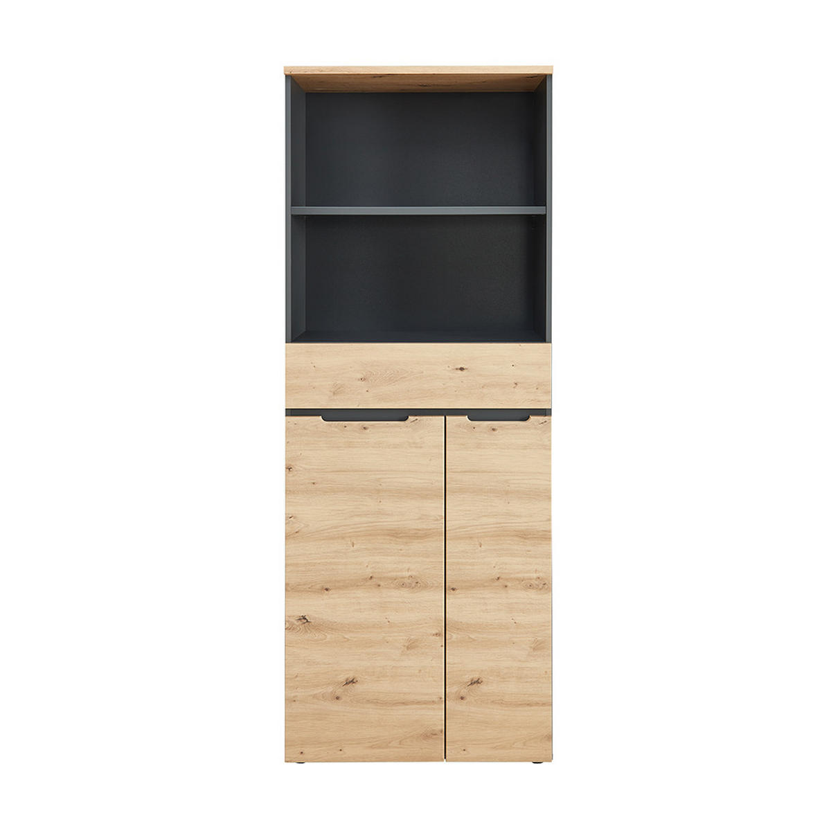 AKTENSCHRANK Manresa-36 - Braun, Holzwerkstoff (75/197/38cm) - Lomado