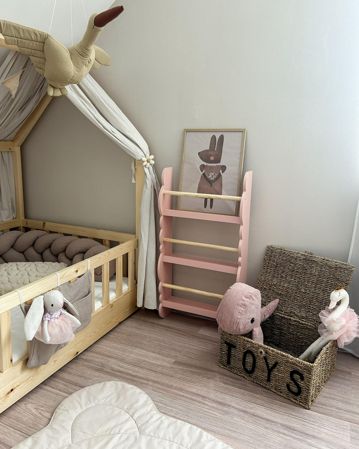 KINDERBETT 90x200 cm Heller Holzfarbton Cossaye - Hellbraun, Holz (90/200cm) - Beliani