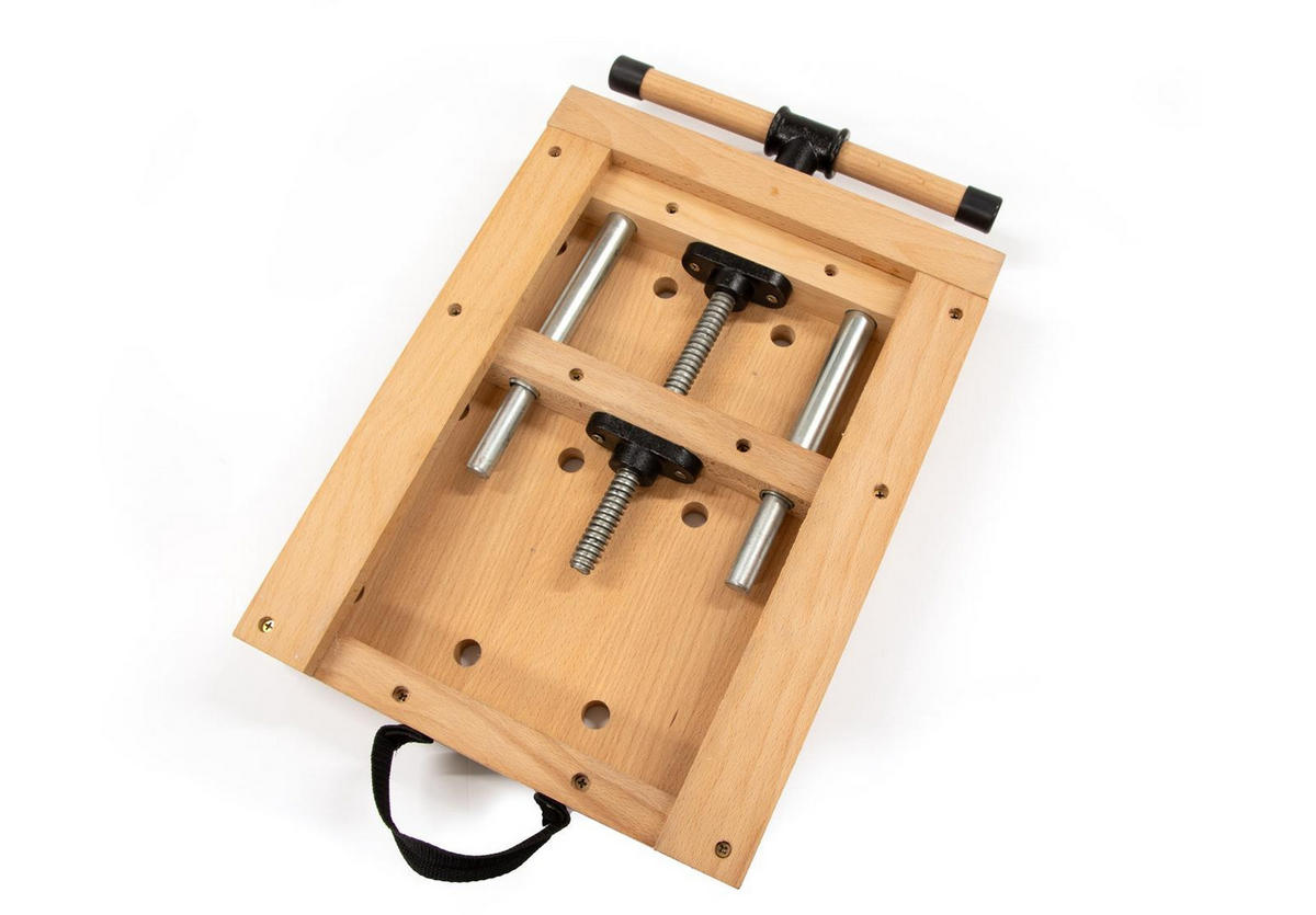HOBELBANK Tragbare mit Schraubstock FSC Buchenholz 47/29/7 cm - Braun, Holz (29/7/47cm) - Rikta