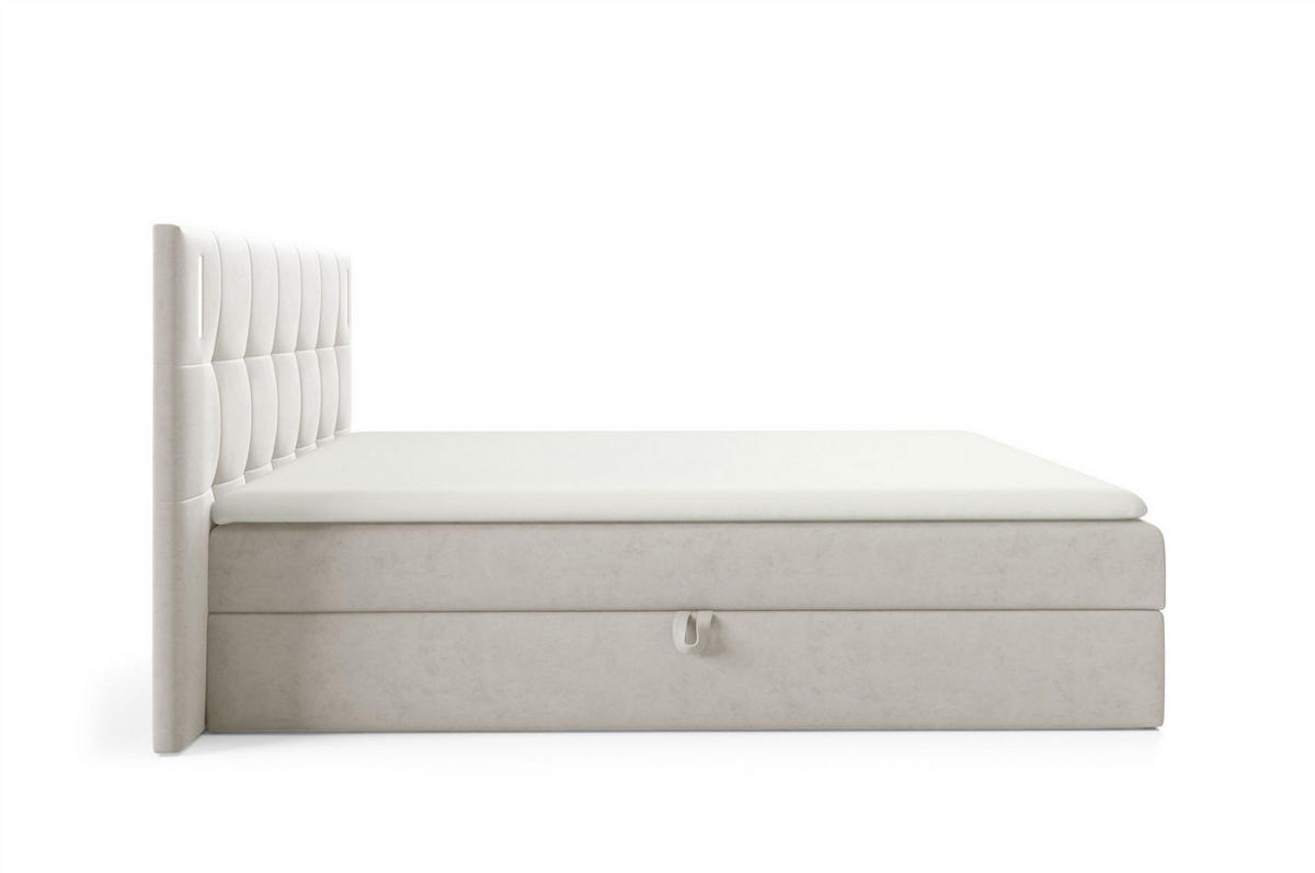 BOXBETT Martim Premium - Weiß, Holzwerkstoff/Textil (120/200cm) - Fun Möbel