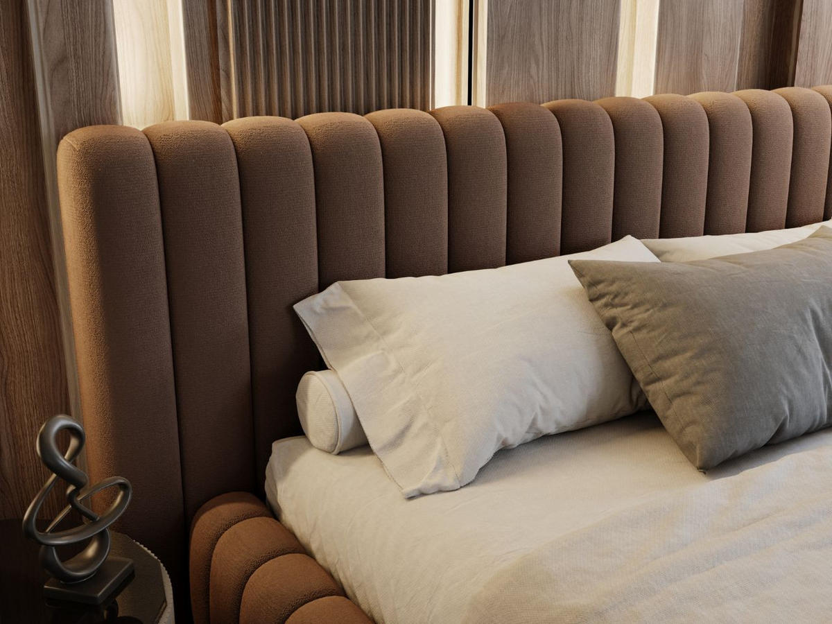 POLSTERBETT Bliss 160x200 Braun - Braun, Textil (160/200cm) - Graingold