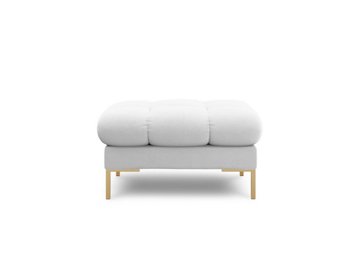 POUF Mamaia aus strukturiertem Stoff hellgrau - Hellgrau, Textil (60/41/60cm) - Micadoni