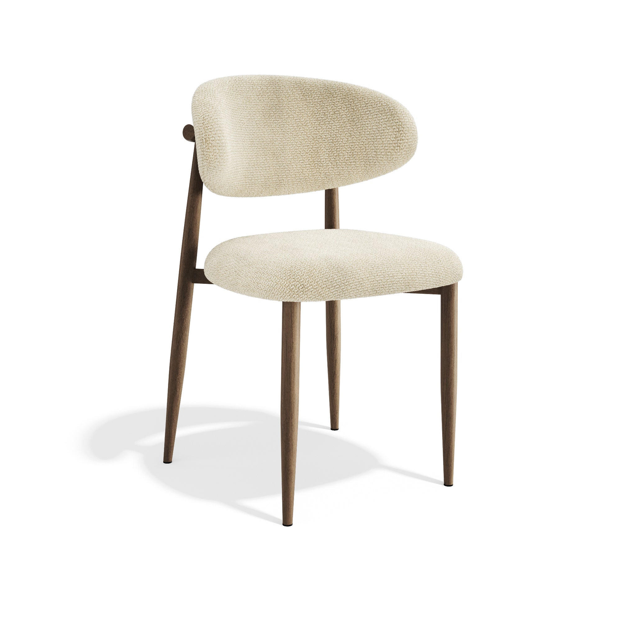STÜHLE 2er Set LINA Schlingenvelours Beige 52cm - Beige, Textil (52/79/53cm) - Premium Interiors