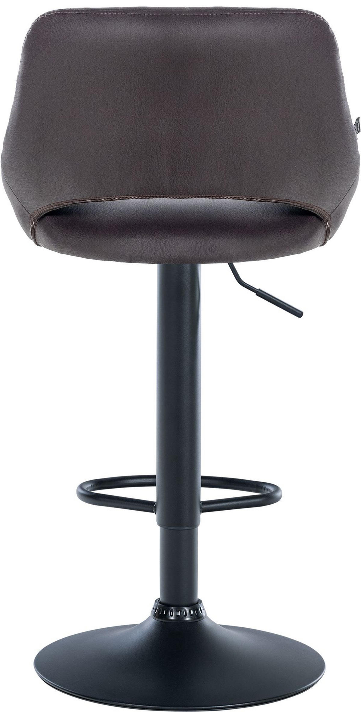 BARHOCKER 2er Set Milos Kunstleder B braun - Schwarz/Braun, Kunststoff/Metall (47/106/48cm) - TPFLiving