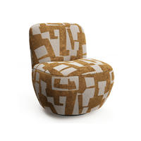 SESSEL Gemusterter texturierter Stoff Senf 64cm - Dunkelgelb, Textil (65/72/71cm) - Sia Home