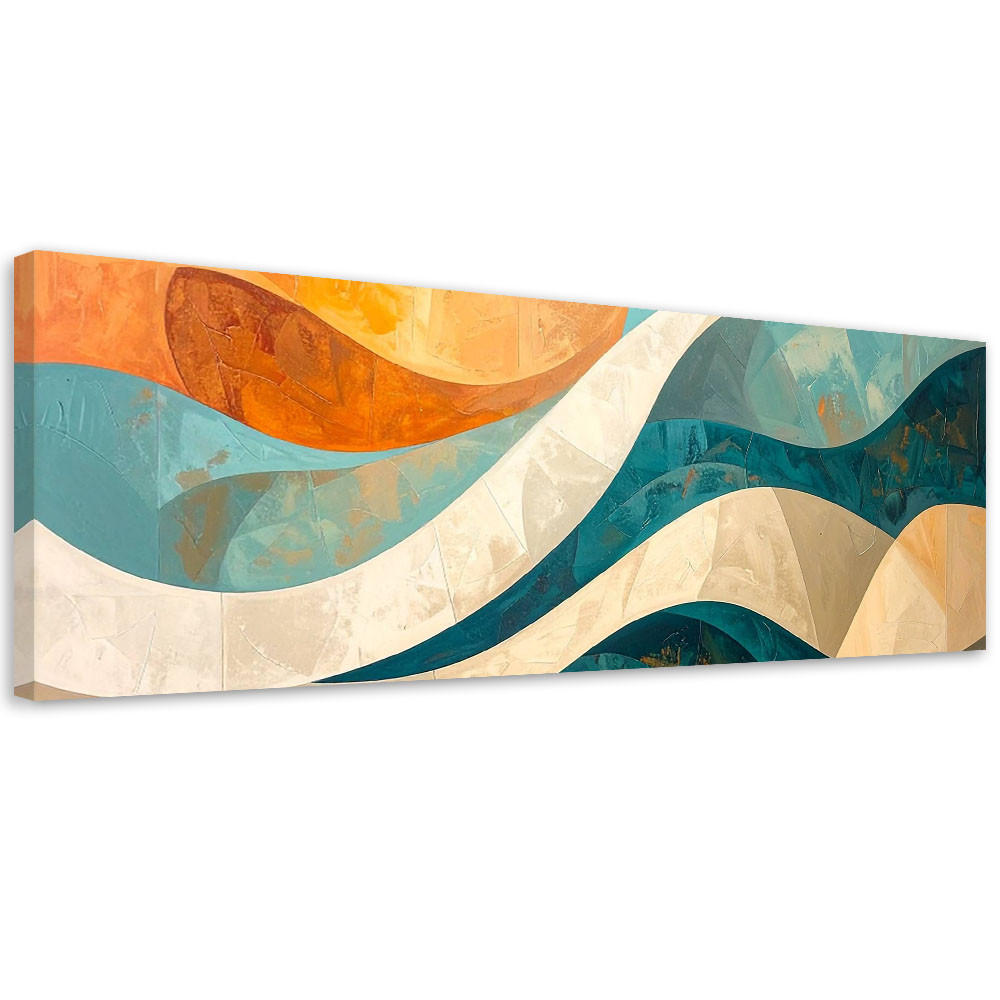 LEINWANDBILD 3D und geometrisch 150x50cm - Multicolor, Textil (150/50cm) - Feeby