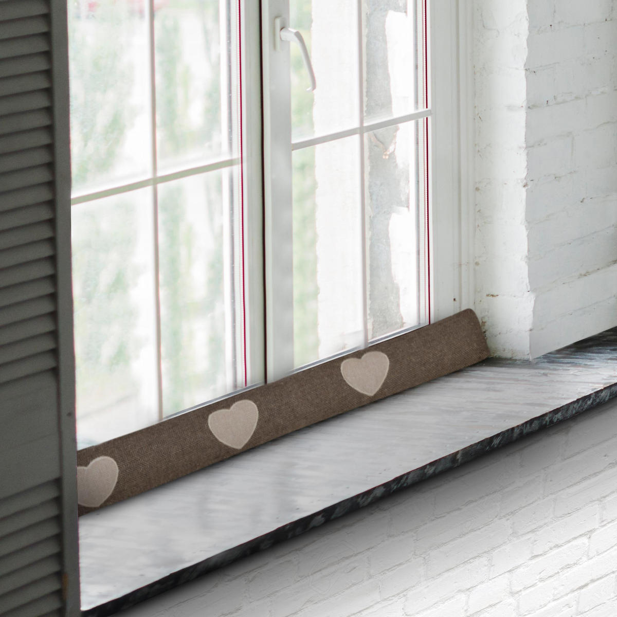 ZUGLUFTSTOPPER Tuuli HR 8x120cm Braun - Hellbraun/Braun, Textil (8/120cm) - Beautissu 