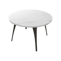 COUCHTISCH Frida - Weiß Hochglanz/Schwarz, Holzwerkstoff/Metall (75/75/45cm) - MIRJAN24