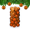 30XWEIHNACHTSKUGELN - Orange, Kunststoff (6/7/6cm) - Relaxdays