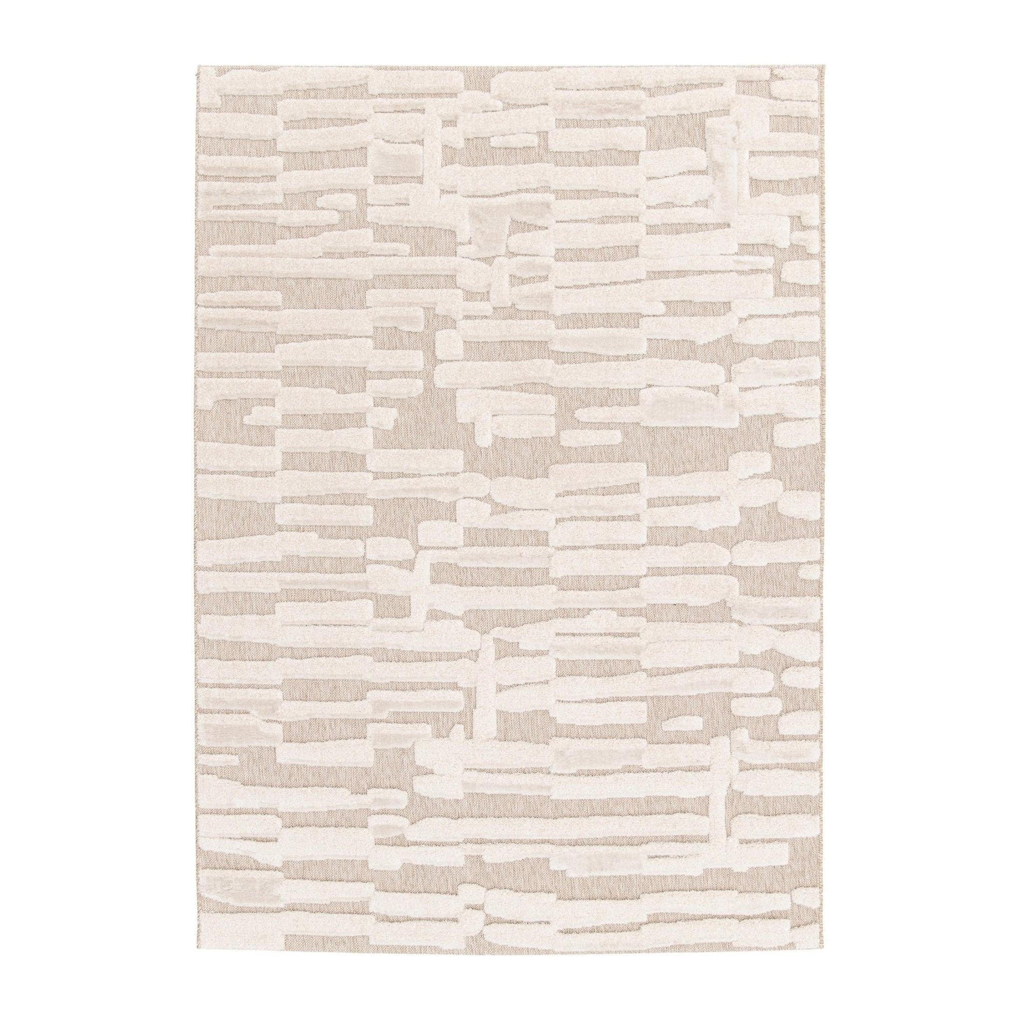 TEPPICH Design Relief-Effekt beige - Beige, Textil (160/230cm) - AFK Living