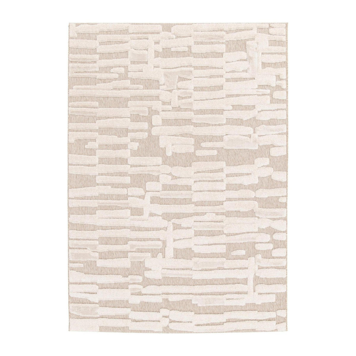 TEPPICH Design Relief-Effekt beige - Beige, Textil (160/230cm) - AFK Living